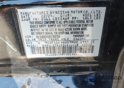2024 Nissan Sentra Sv Xtronic Cvt from USA, damaged, VIN 3N1AB8CV4RY306354